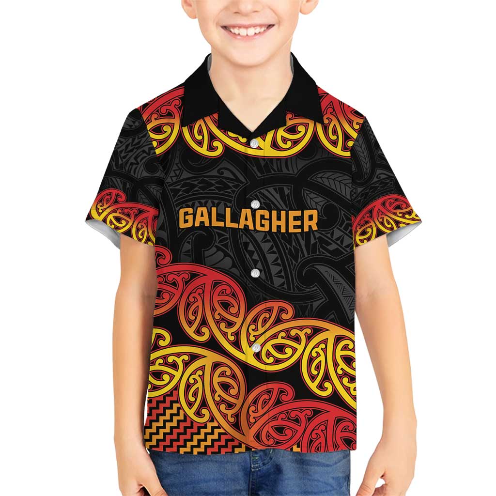 New Zealand Rugby Pacific Custom Family Matching Long Sleeve Bodycon Dress and Hawaiian Shirt Rangatira Maori Kowhaiwhai Pattern