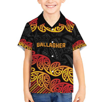 New Zealand Rugby Pacific Custom Family Matching Summer Maxi Dress and Hawaiian Shirt Rangatira Maori Kowhaiwhai Pattern