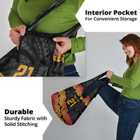 New Zealand Rugby Pacific Custom Grocery Bag Rangatira Maori Kowhaiwhai Pattern