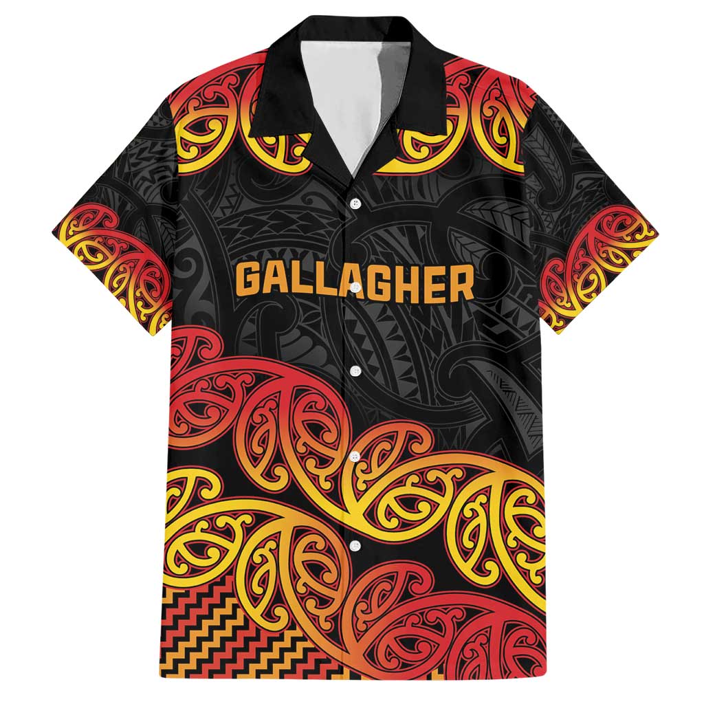 New Zealand Rugby Pacific Custom Hawaiian Shirt Rangatira Maori Kowhaiwhai Pattern