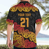 New Zealand Rugby Pacific Custom Hawaiian Shirt Rangatira Maori Kowhaiwhai Pattern