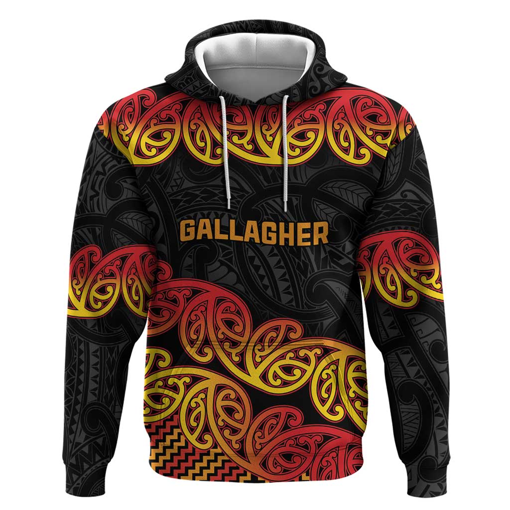 New Zealand Rugby Pacific Custom Hoodie Rangatira Maori Kowhaiwhai Pattern