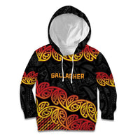 New Zealand Rugby Pacific Custom Kid Hoodie Rangatira Maori Kowhaiwhai Pattern