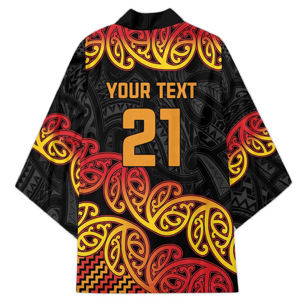 New Zealand Rugby Pacific Custom Kimono Rangatira Maori Kowhaiwhai Pattern - Polynesian Pride