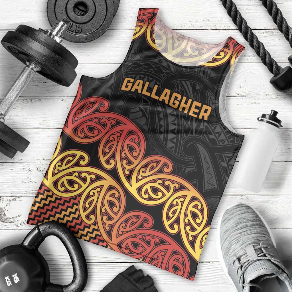 New Zealand Rugby Pacific Custom Men Tank Top Rangatira Maori Kowhaiwhai Pattern