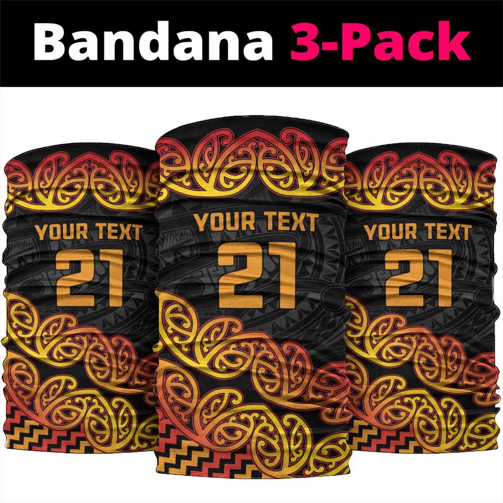 New Zealand Rugby Pacific Custom Neck Gaiter Rangatira Maori Kowhaiwhai Pattern - Polynesian Pride