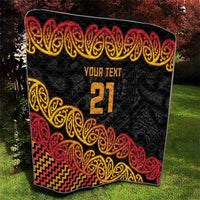 New Zealand Rugby Pacific Custom Quilt Rangatira Maori Kowhaiwhai Pattern