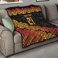 New Zealand Rugby Pacific Custom Quilt Rangatira Maori Kowhaiwhai Pattern