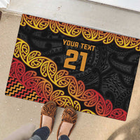 New Zealand Rugby Pacific Custom Rubber Doormat Rangatira Maori Kowhaiwhai Pattern