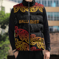 New Zealand Rugby Pacific Custom Sleeveless Puffer Jacket Rangatira Maori Kowhaiwhai Pattern - Polynesian Pride