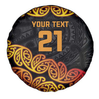 New Zealand Rugby Pacific Custom Spare Tire Cover Rangatira Maori Kowhaiwhai Pattern