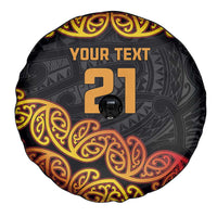 New Zealand Rugby Pacific Custom Spare Tire Cover Rangatira Maori Kowhaiwhai Pattern