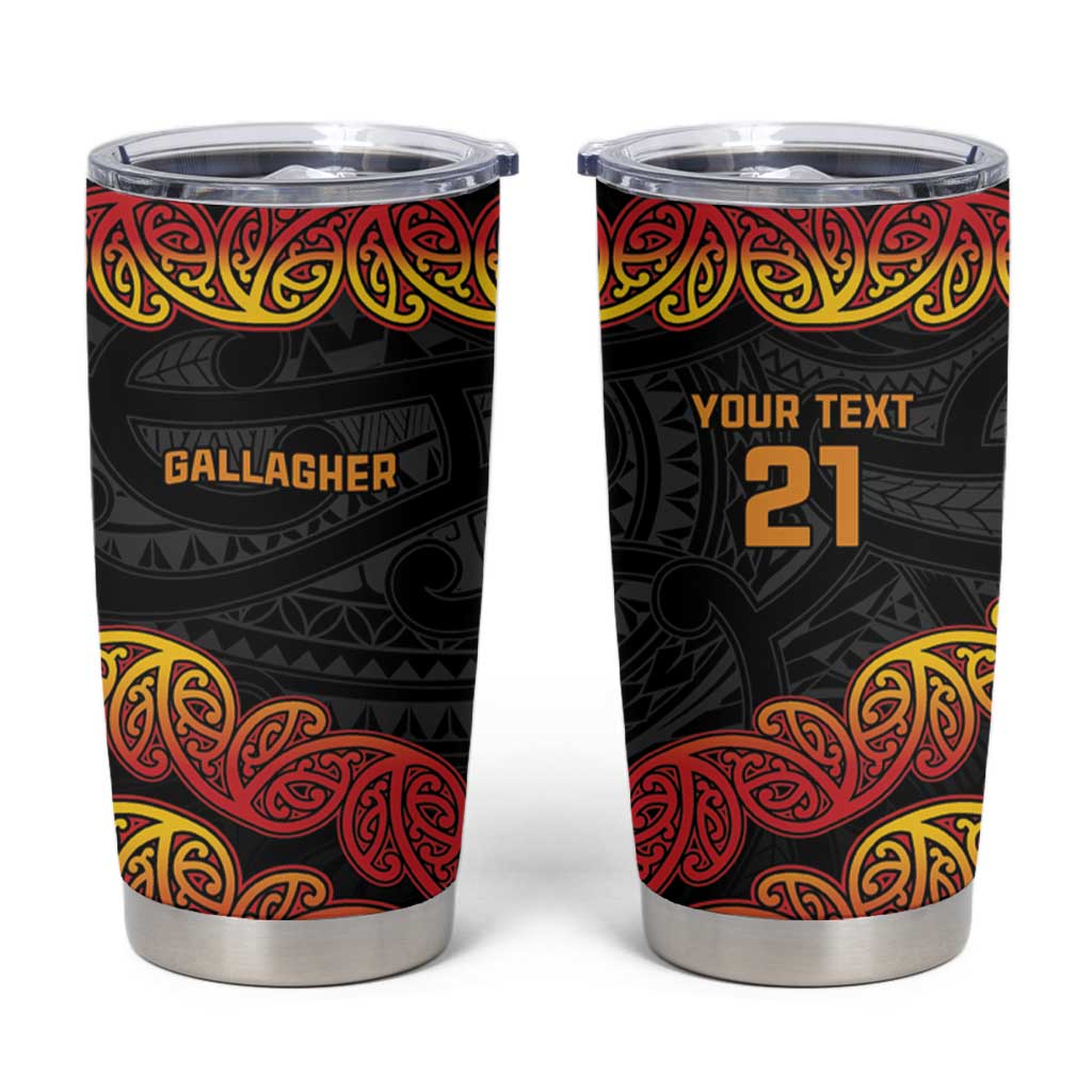 New Zealand Rugby Pacific Custom Tumbler Cup Rangatira Maori Kowhaiwhai Pattern