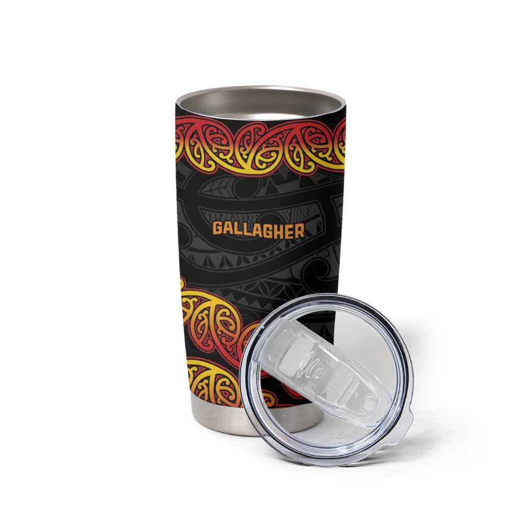 New Zealand Rugby Pacific Custom Tumbler Cup Rangatira Maori Kowhaiwhai Pattern