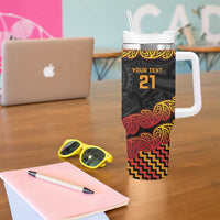 New Zealand Rugby Pacific Custom Tumbler With Handle Rangatira Maori Kowhaiwhai Pattern