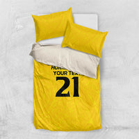 New Zealand Rugby Pacific Custom Bedding Set Hau Awhiowhio Maori Tribal Tattoo