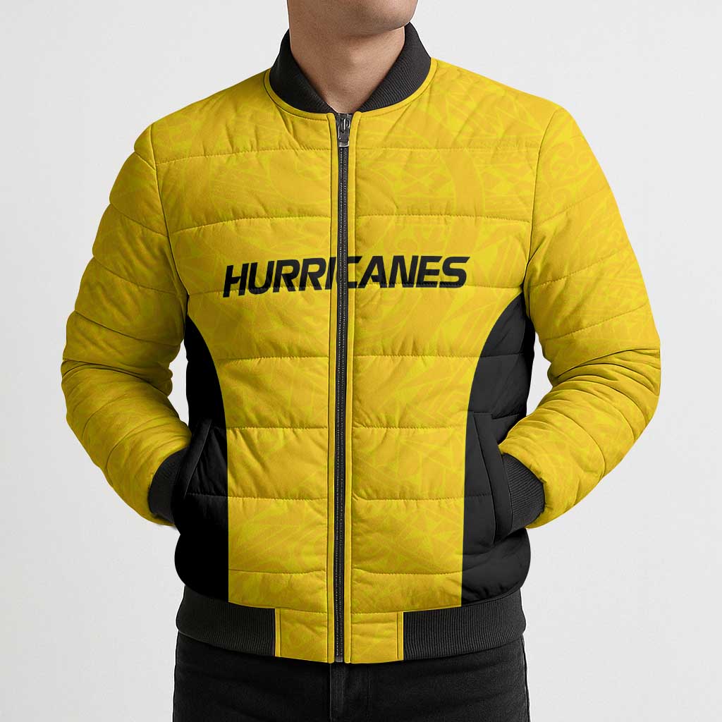 New Zealand Rugby Pacific Custom Bomber Puffer Jacket Hau Awhiowhio Maori Tribal Tattoo - Polynesian Pride