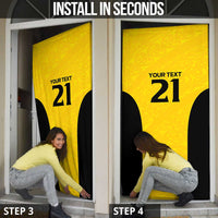 New Zealand Rugby Pacific Custom Door Cover Hau Awhiowhio Maori Tribal Tattoo - Polynesian Pride