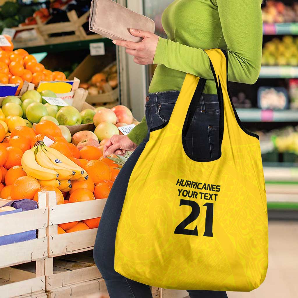 New Zealand Rugby Pacific Custom Grocery Bag Hau Awhiowhio Maori Tribal Tattoo