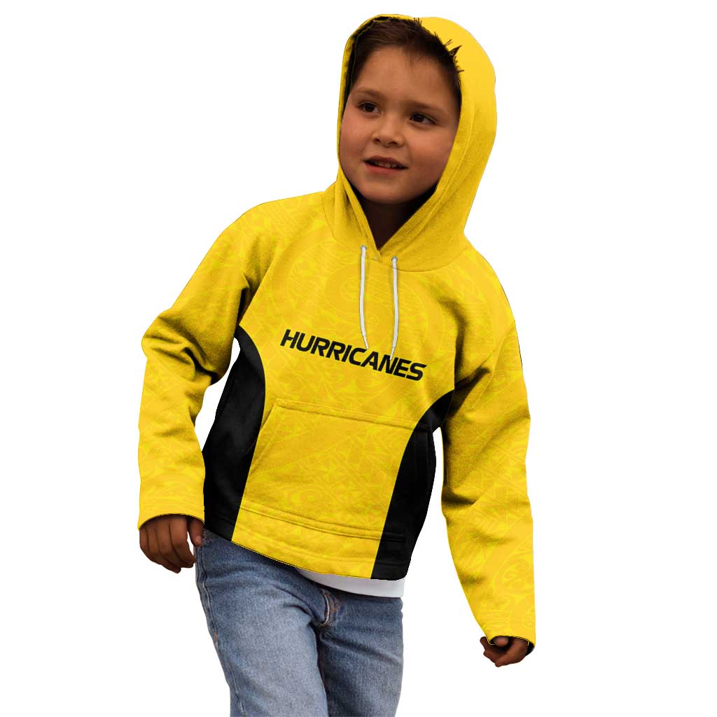 New Zealand Rugby Pacific Custom Kid Hoodie Hau Awhiowhio Maori Tribal Tattoo