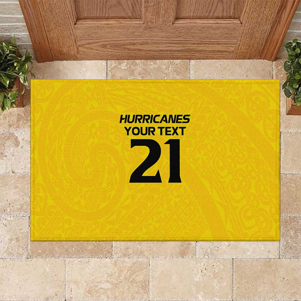 New Zealand Rugby Pacific Custom Rubber Doormat Hau Awhiowhio Maori Tribal Tattoo