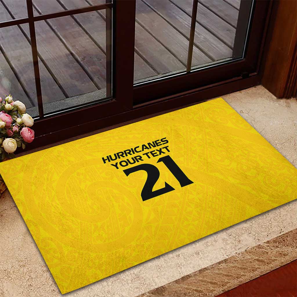 New Zealand Rugby Pacific Custom Rubber Doormat Hau Awhiowhio Maori Tribal Tattoo