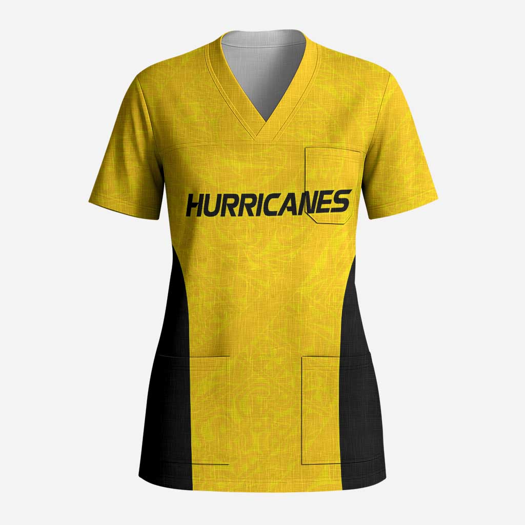 New Zealand Rugby Pacific Custom Scrub Top Hau Awhiowhio Maori Tribal Tattoo - Polynesian Pride