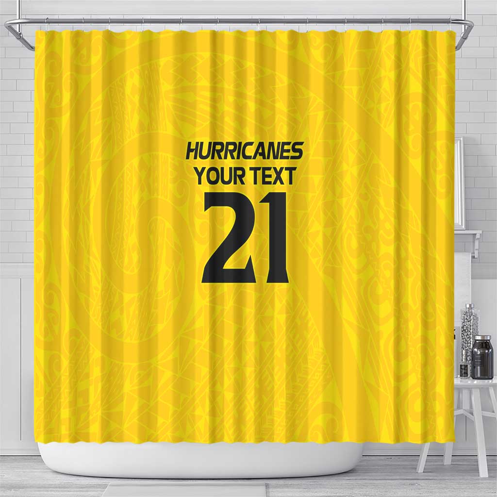 New Zealand Rugby Pacific Custom Shower Curtain Hau Awhiowhio Maori Tribal Tattoo