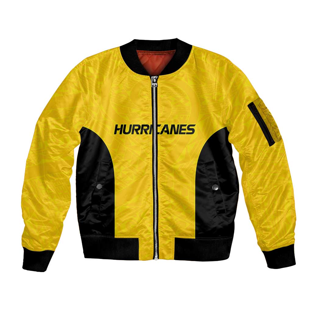 New Zealand Rugby Pacific Custom Sleeve Zip Bomber Jacket Hau Awhiowhio Maori Tribal Tattoo