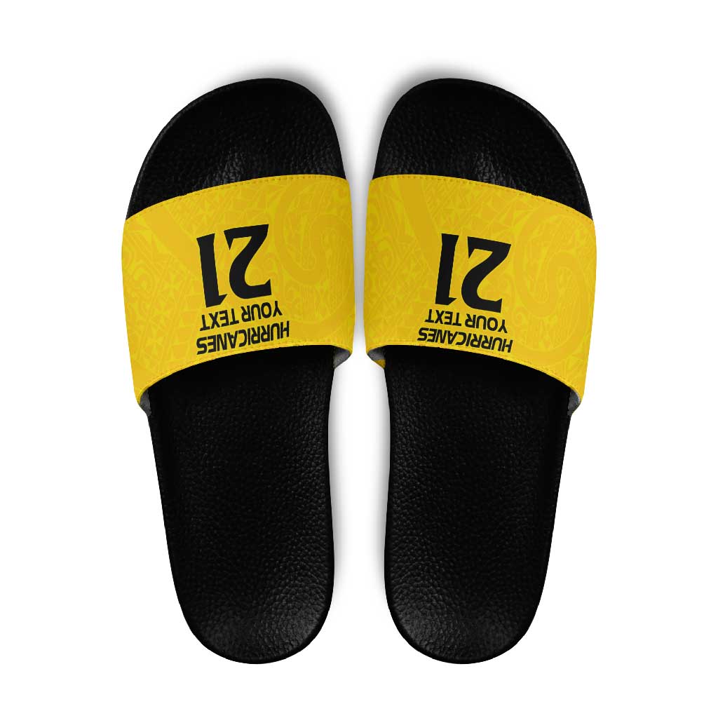 New Zealand Rugby Pacific Custom Slide Sandals Hau Awhiowhio Maori Tribal Tattoo - Polynesian Pride