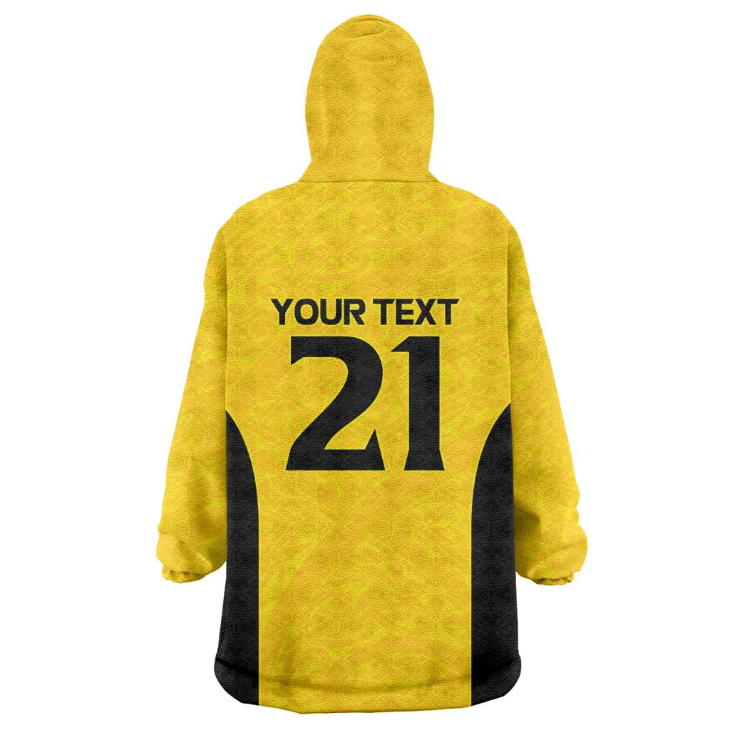 New Zealand Rugby Pacific Custom Wearable Blanket Hoodie Hau Awhiowhio Maori Tribal Tattoo