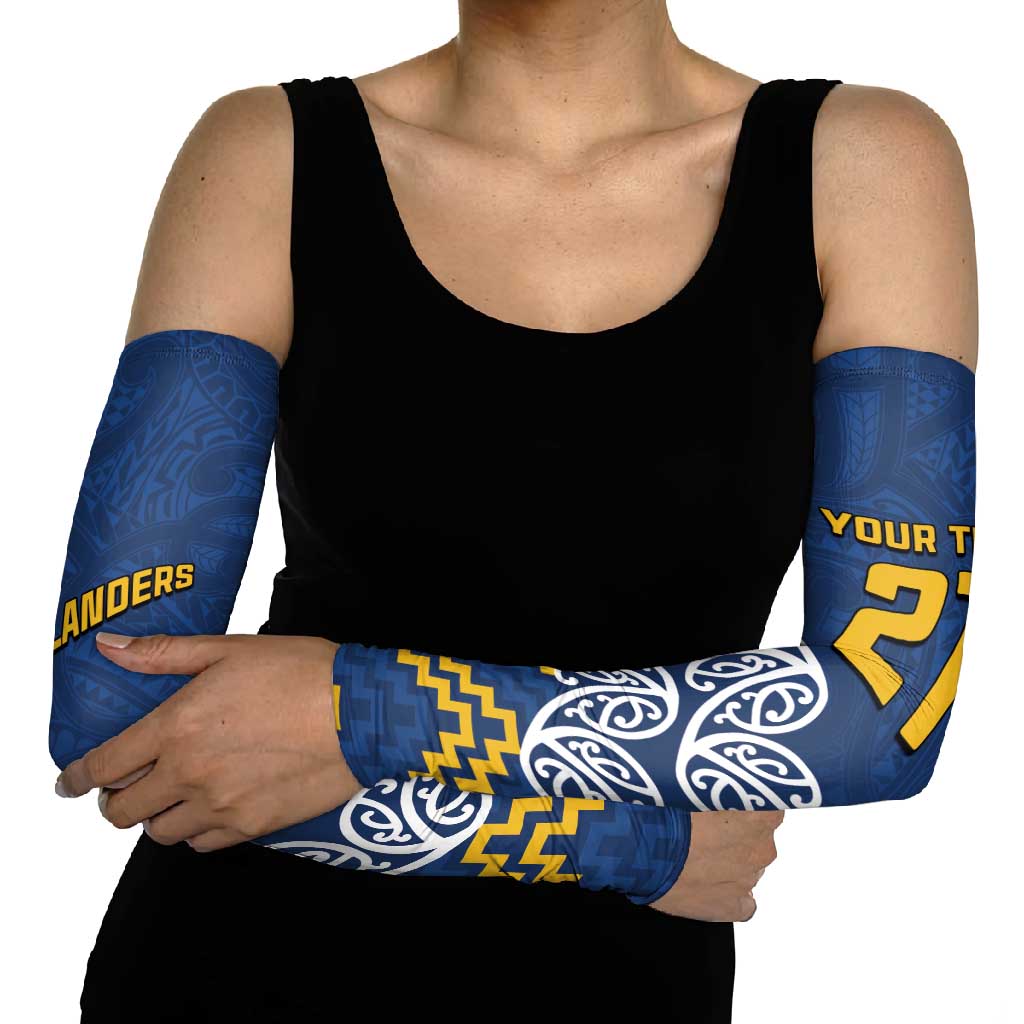 New Zealand Rugby Pacific Custom Arm Sleeves Kahupeka Maori Kowhaiwhai Pattern - Polynesian Pride