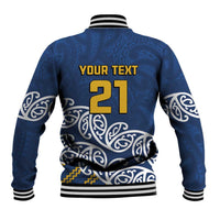 New Zealand Rugby Pacific Custom Baseball Jacket Kahupeka Maori Kowhaiwhai Pattern