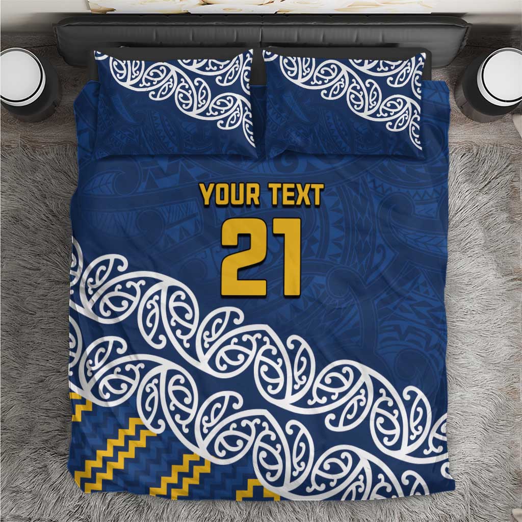 New Zealand Rugby Pacific Custom Bedding Set Kahupeka Maori Kowhaiwhai Pattern