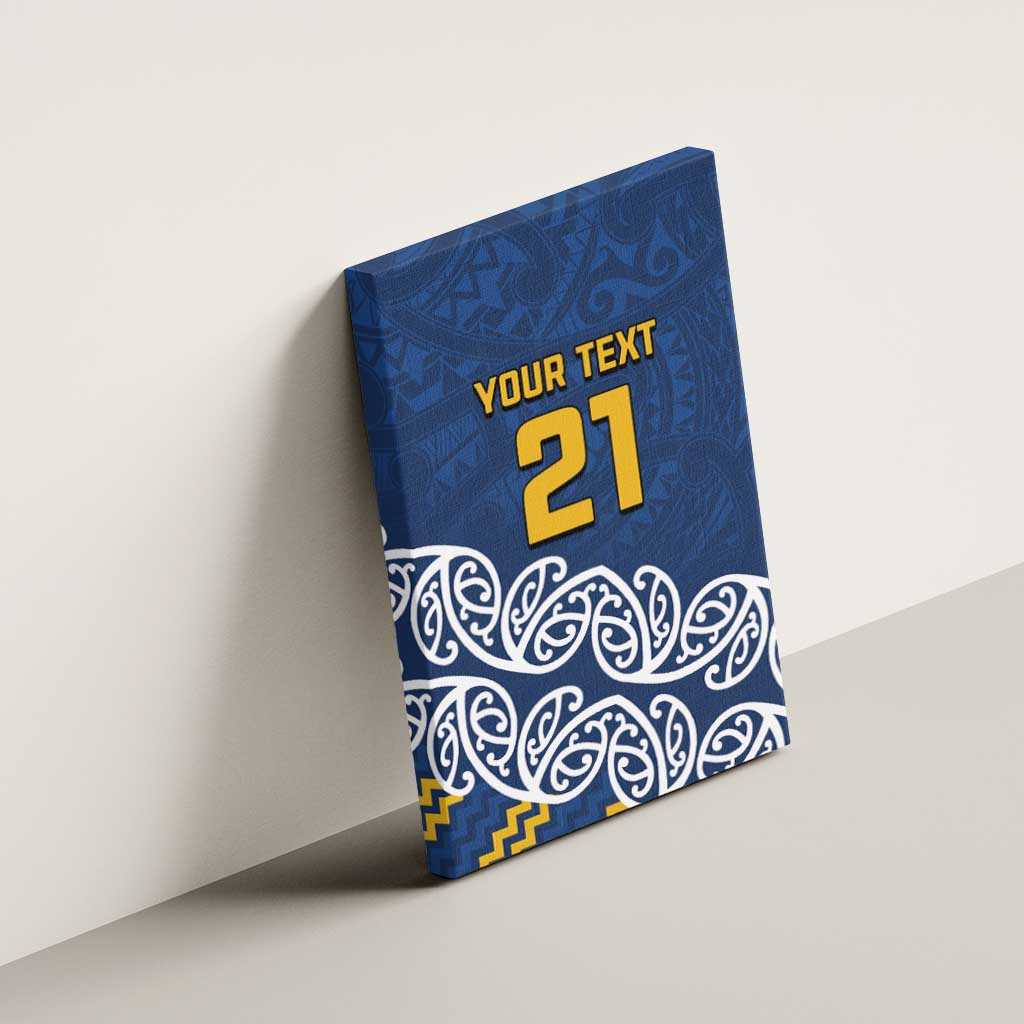 New Zealand Rugby Pacific Custom Canvas Wall Art Kahupeka Maori Kowhaiwhai Pattern