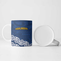 New Zealand Rugby Pacific Custom Ceramic Mug Kahupeka Maori Kowhaiwhai Pattern - Polynesian Pride