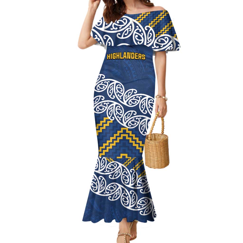 New Zealand Rugby Pacific Custom Family Matching Mermaid Dress and Hawaiian Shirt Kahupeka Maori Kowhaiwhai Pattern