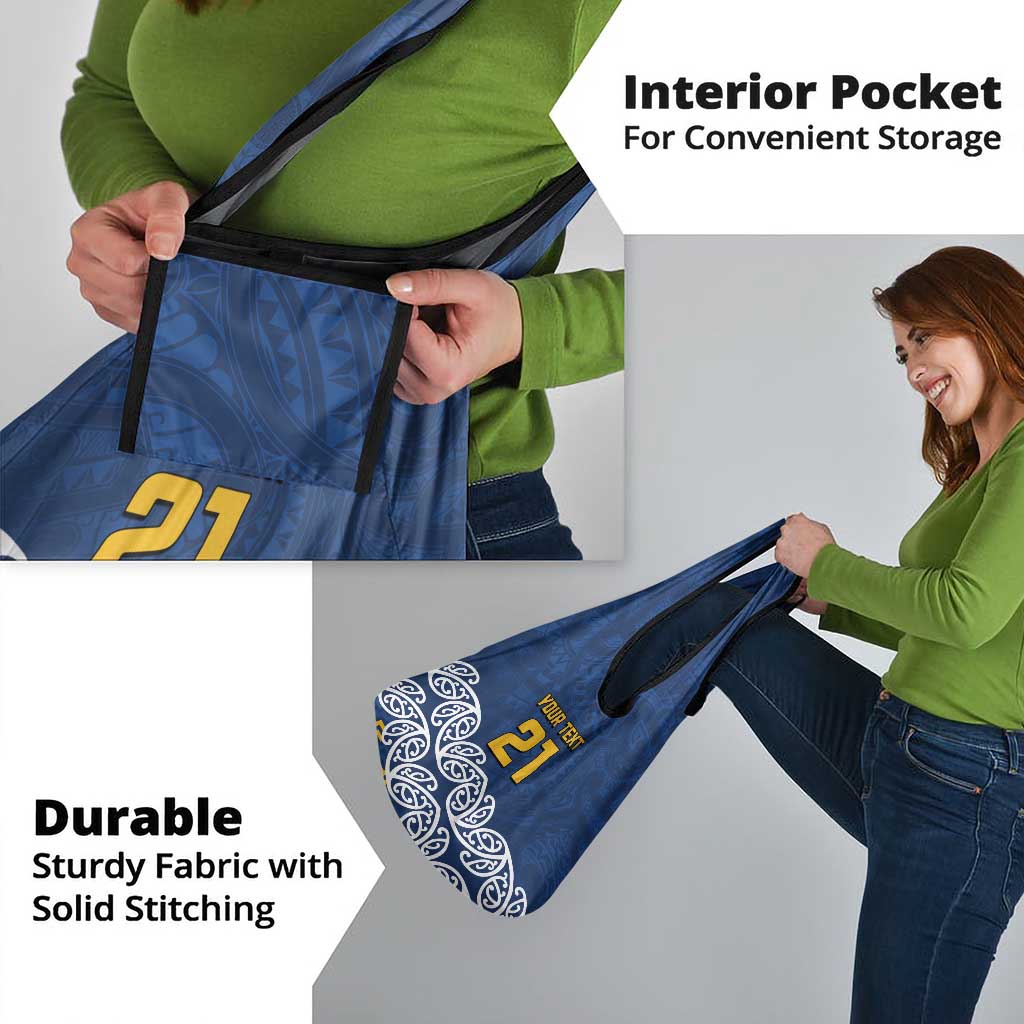 New Zealand Rugby Pacific Custom Grocery Bag Kahupeka Maori Kowhaiwhai Pattern