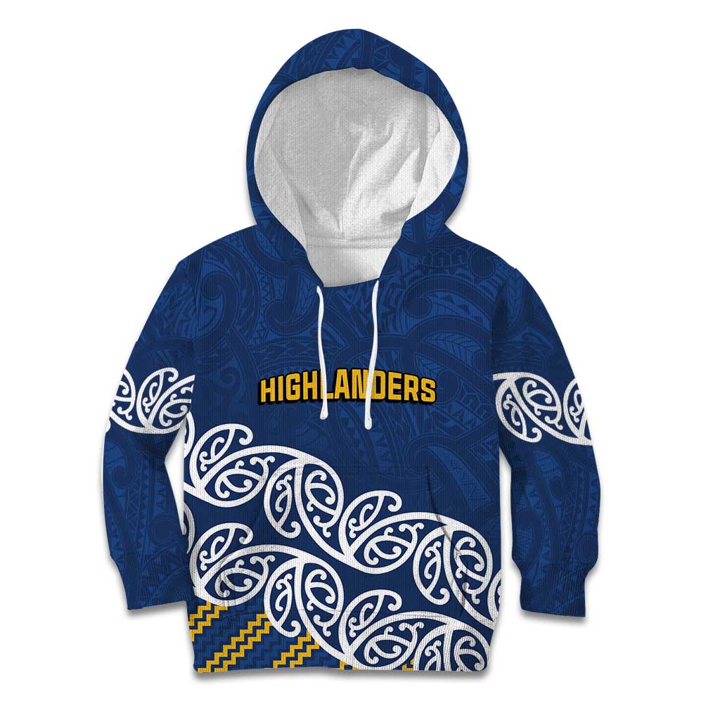 New Zealand Rugby Pacific Custom Kid Hoodie Kahupeka Maori Kowhaiwhai Pattern