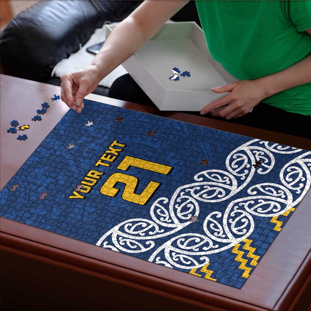 New Zealand Rugby Pacific Custom Puzzle Kahupeka Maori Kowhaiwhai Pattern - Polynesian Pride