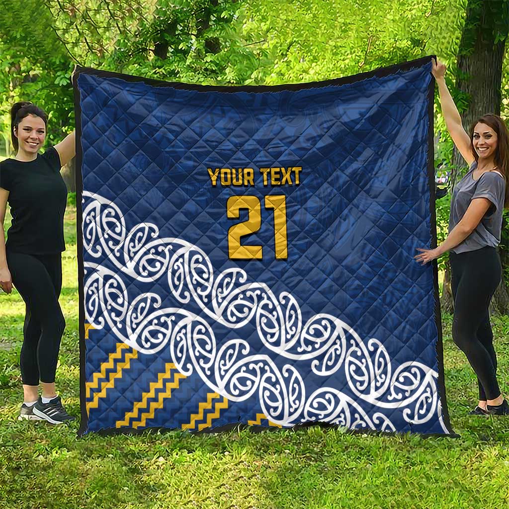 New Zealand Rugby Pacific Custom Quilt Kahupeka Maori Kowhaiwhai Pattern