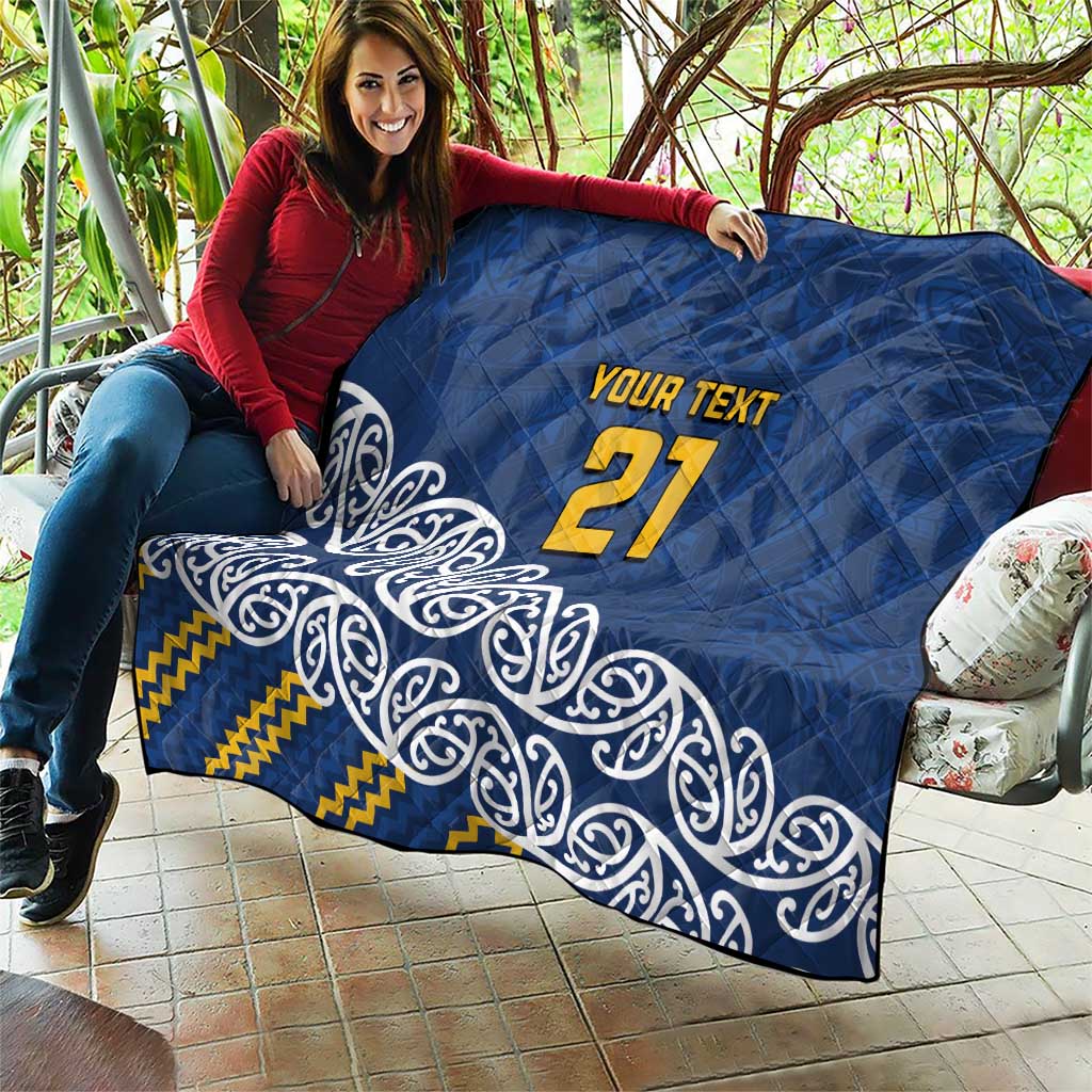 New Zealand Rugby Pacific Custom Quilt Kahupeka Maori Kowhaiwhai Pattern