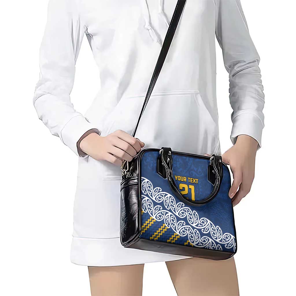 New Zealand Rugby Pacific Custom Shoulder Handbag Kahupeka Maori Kowhaiwhai Pattern