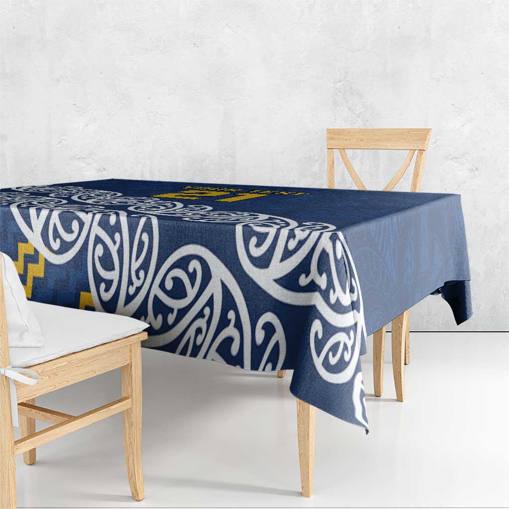 New Zealand Rugby Pacific Custom Tablecloth Kahupeka Maori Kowhaiwhai Pattern