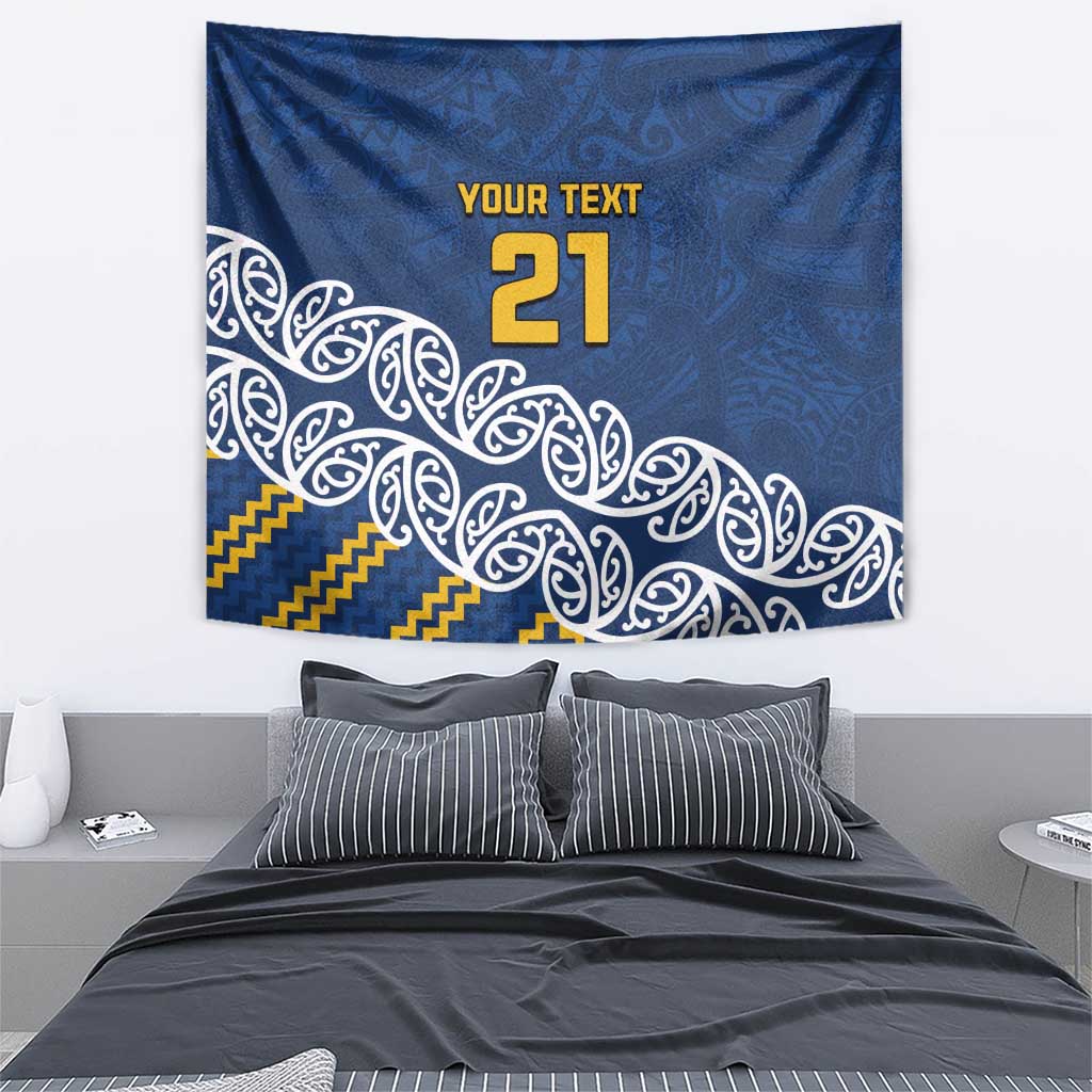 New Zealand Rugby Pacific Custom Tapestry Kahupeka Maori Kowhaiwhai Pattern