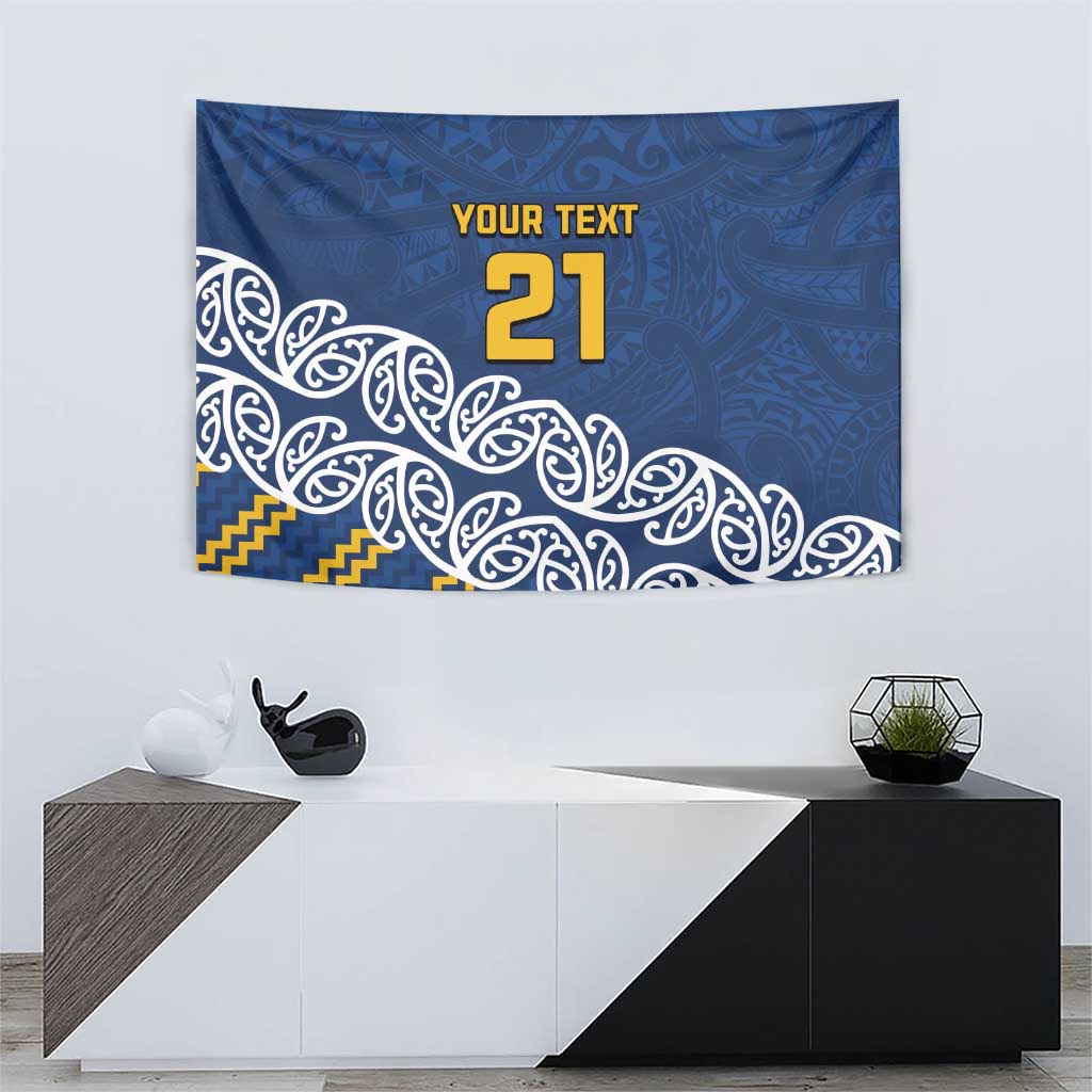 New Zealand Rugby Pacific Custom Tapestry Kahupeka Maori Kowhaiwhai Pattern