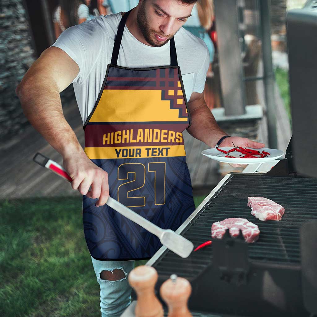 New Zealand Rugby Pacific Custom Apron Kahupeka Retro 2025 Taniko Motif - Polynesian Pride