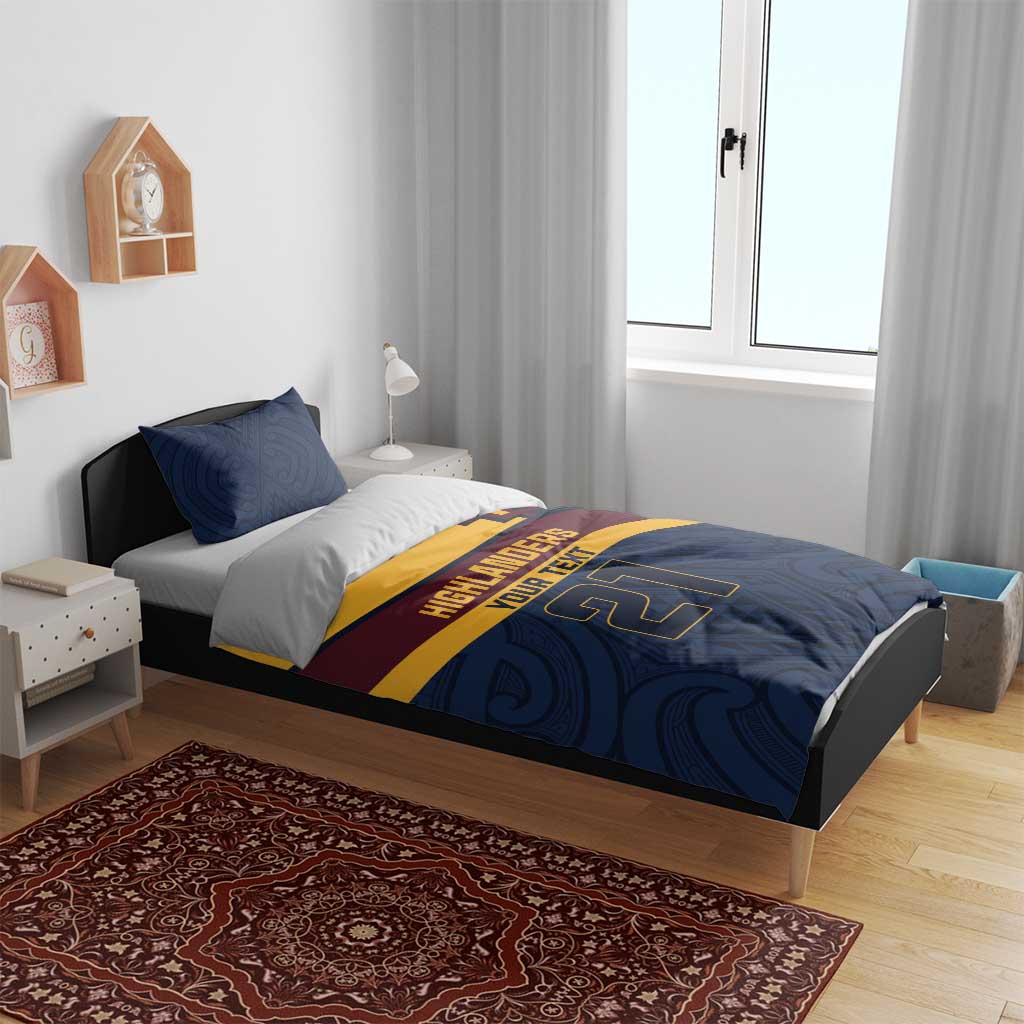 New Zealand Rugby Pacific Custom Bedding Set Kahupeka Retro 2025 Taniko Motif