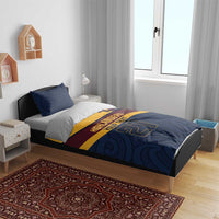 New Zealand Rugby Pacific Custom Bedding Set Kahupeka Retro 2025 Taniko Motif