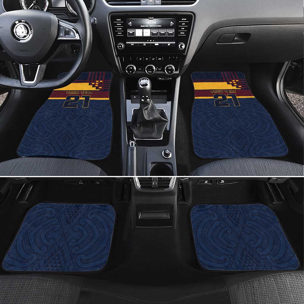New Zealand Rugby Pacific Custom Car Mats Kahupeka Retro 2025 Taniko Motif
